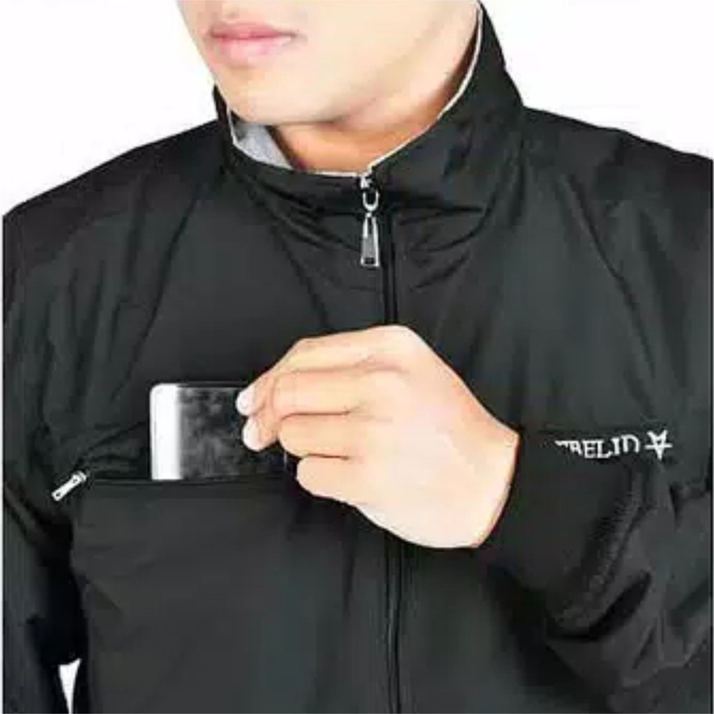 JAKET TASLAN PRIA WATERPROOF HOODIE BISA DI LEPAS REBEL ID ORIGINAL