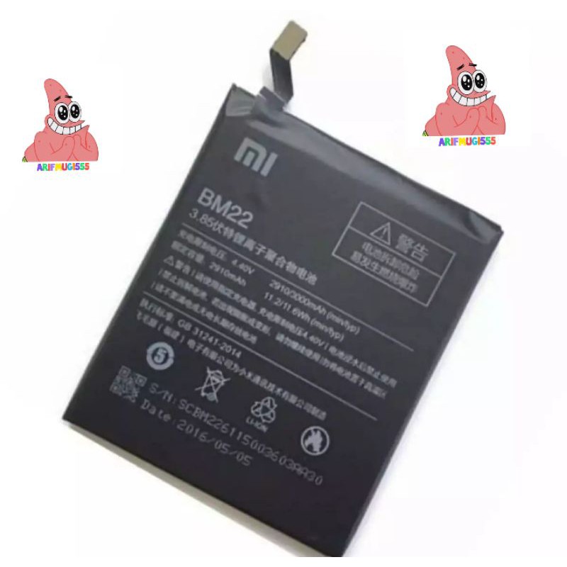 BATERAI BATU BATTERY BATRE XIAOMI REDMI MI5 BM22 ORIGINAL