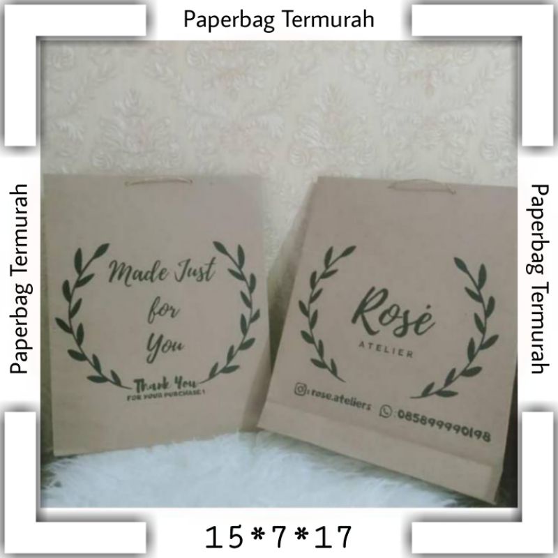 

PAPERBAG KERTAS 15*7*17 FREE SABLON