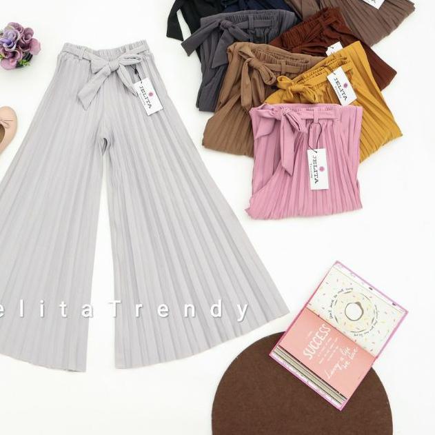 Andini Kulot | Kulot Lebar Plisket Anak Tanggung (Perkiraan Usia 5-12th) & DEWASA| Plisket Premium