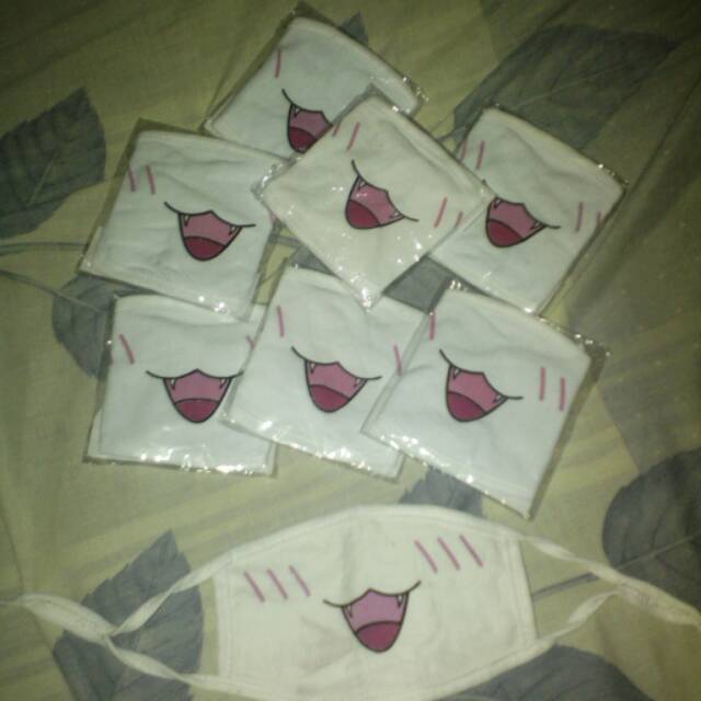 Masker emoticon Neko Kawaii wibu