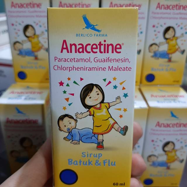 Anacetine Sirup Syrup Obat Batuk Demam Pilek Flu Bayi Dan Anak Bersin Bersin 100 Original Shopee Indonesia