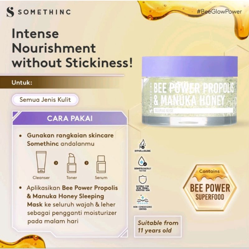 SOMETHINC Bee Power Propolis &amp; Manuka Honey Sleeping Mask