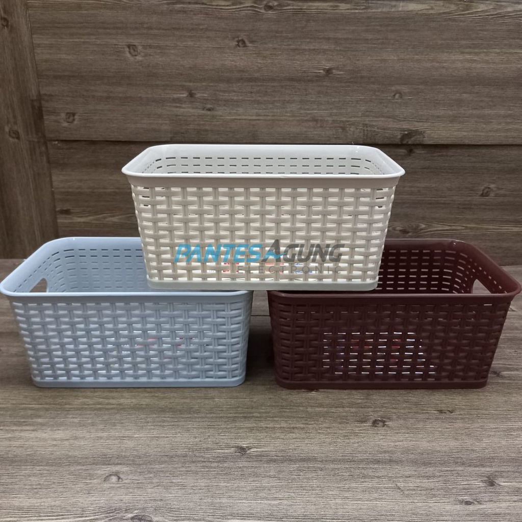 Keranjang / Storage Box Serbaguna Anyam Manhattan - BK281 (23CM)