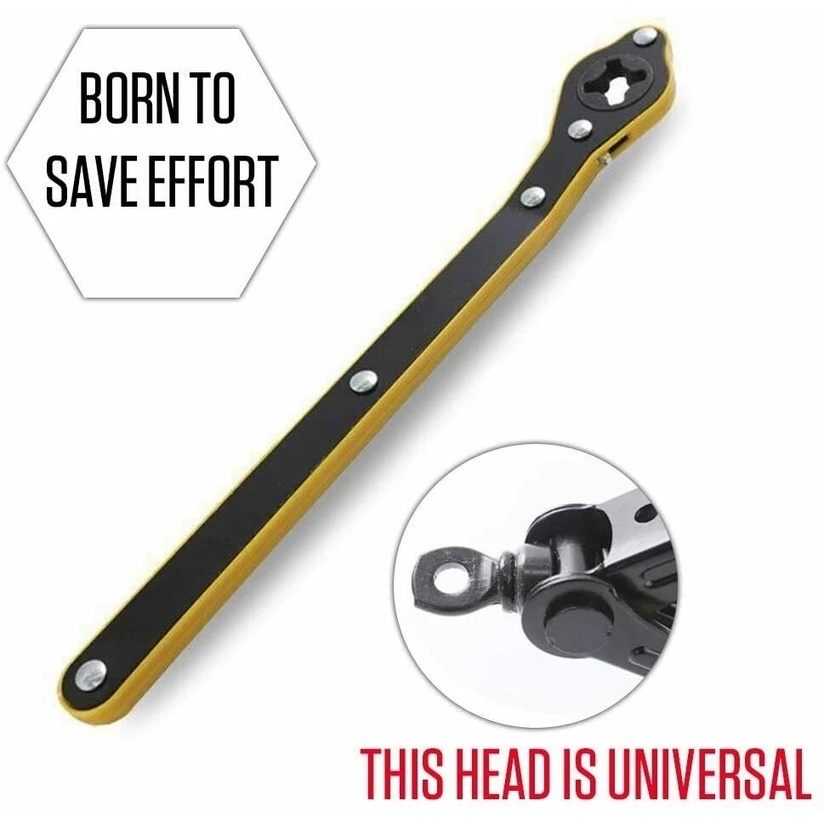 1Pc Auto Labor-saving Jack Ratchet Wrench / Scissor Jack Garage Tire Wheel Lug Wrench / Handle Labor-saving Wrench for Motorcycle, Car,Suv