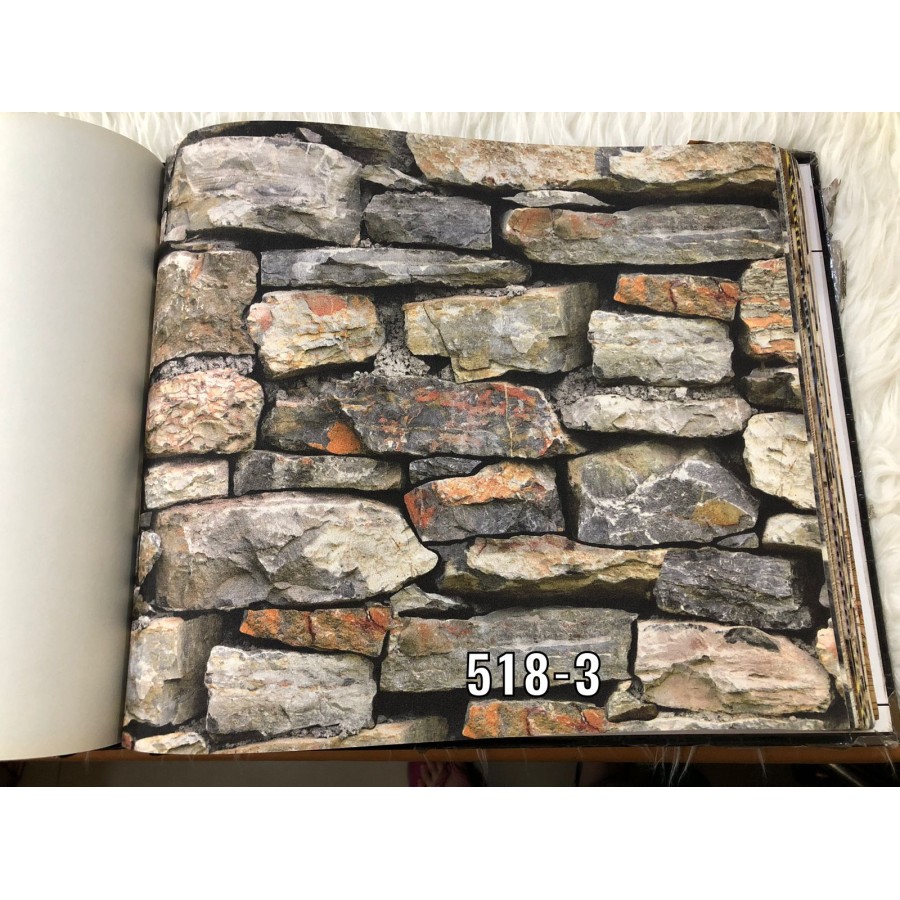 WALLPAPER DINDING MOTIF BATU ALAM ABSTRAK 3D