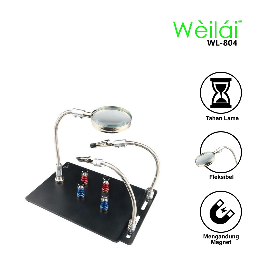 Jual Weilai Te Penjepit Pcb Holder Kaca Pembesar Jepitan Magnet