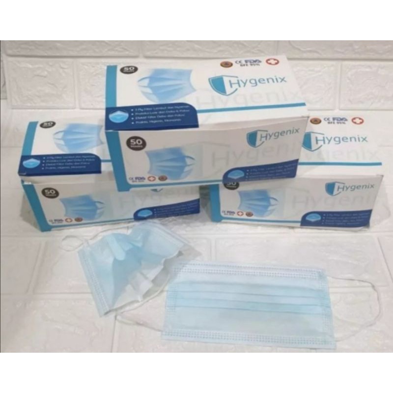 Masker 3 ply facemask Disposable earloop 3ply isi 50 pcs