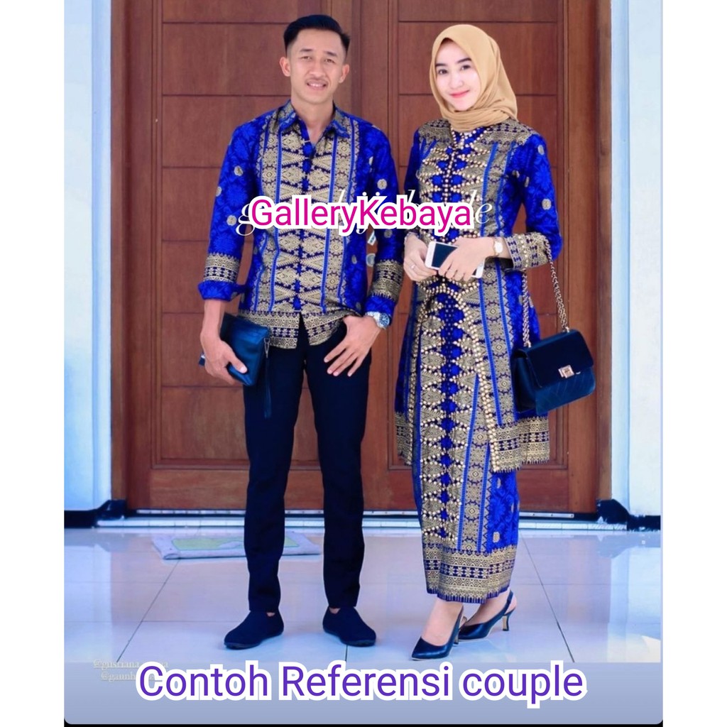 KEMEJA ANISA SONGKET UNTUK COUPLE SETELAN KURUNG ANISA BATIK JUPRI BATIK SONGKET RUMAH KEBAYA BANDUNG RUMAH SONGKET BANDUNG