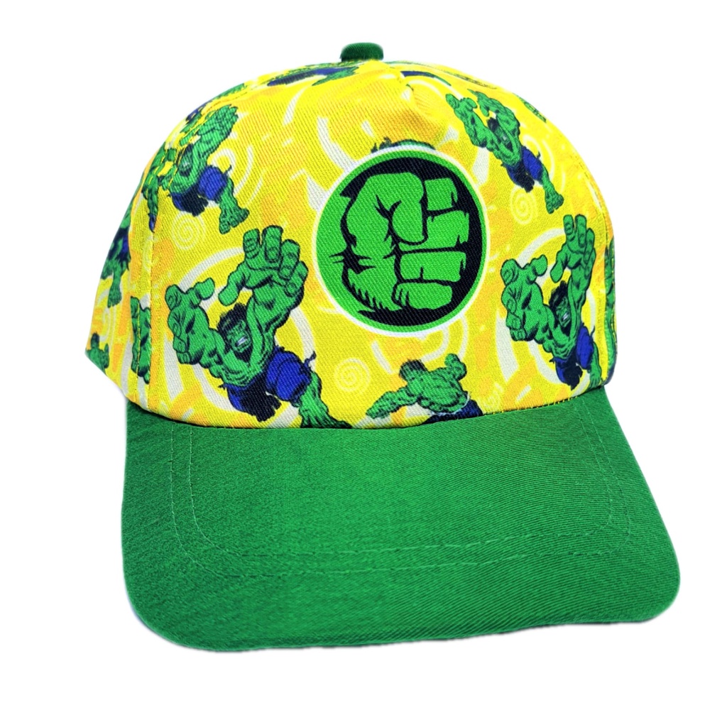 Topi Anak Laki Laki Perempuan Cowok Cewek Baseball Snapback Gambar Motif Karakter Marvel Hulk Full Print Sublim Keren Lucu TK SD Usia Umur 1 2 3 4 5 6 7 8 9 10 Tahun Topi