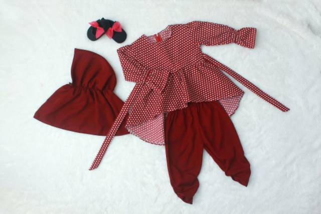 Hijab Baby Qia - Pinguin Set