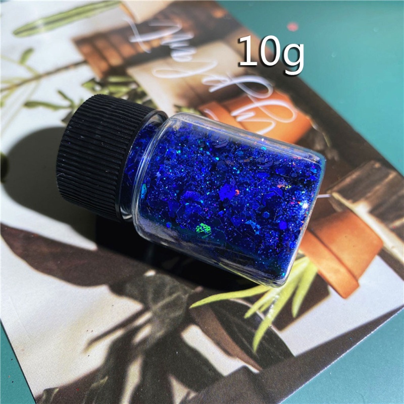 SIY  10 Colors Resin Casting Mold Chunky Glitter Epoxy Resin Festival Chunky Hexagons Sequins Pigment 10g Per Jewelry Making