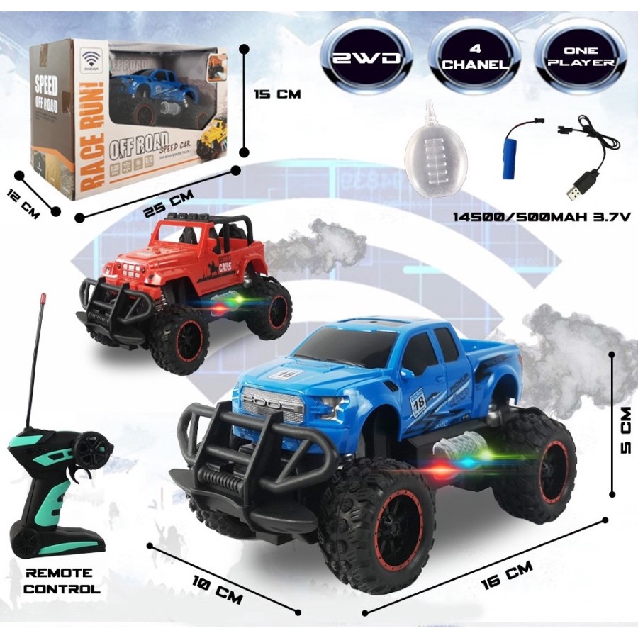 Mainan Mobil Remote Control Crawler Rubicon Skala 1:20