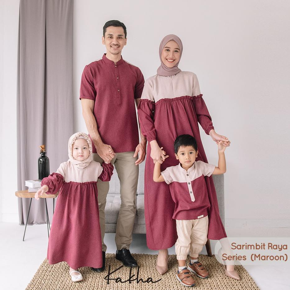 Hot Deals Populer Kakha Sarimbit Keluarga Raya Maroon Baju Couple Keluarga Muslim Shopee Indonesia