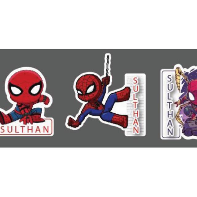 Jual Stiker Label Nama Waterproof Spiderman | Shopee Indonesia