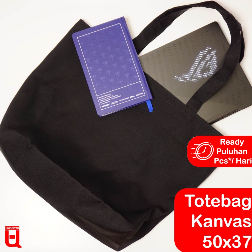 Totebag Besar Kanvas Polos Premium (Tas Belanja Goodie Bag Tas Laundry)