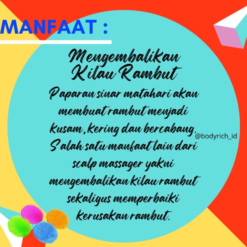 SISIR KERAMAS Head Scalp Hair Massager Sisir Salon Sikat Rambut Pijat Kepala Anti Ketombe