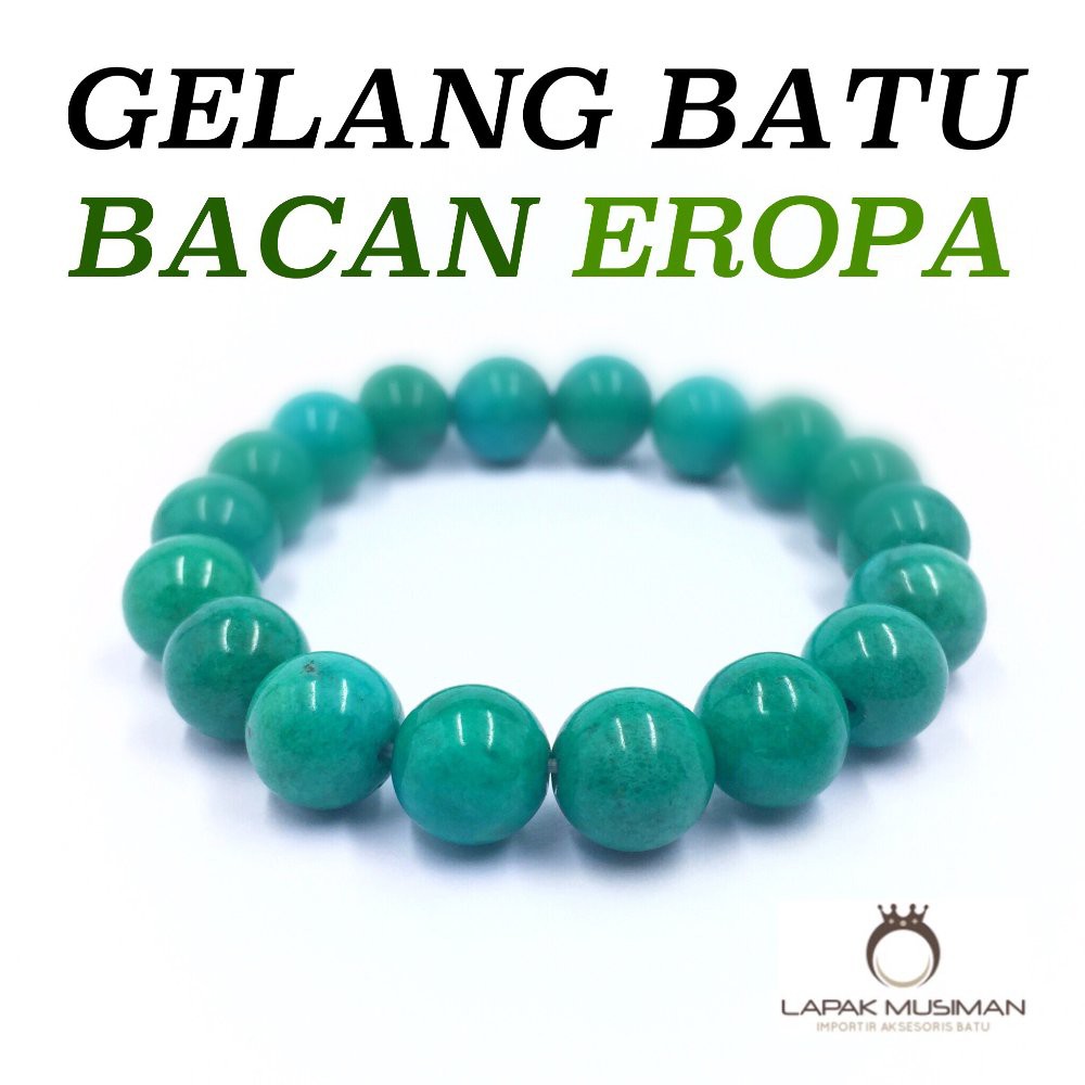 [Bayar di Tempat] GELANG BATU BACAN EROPA ASLI NATURAL