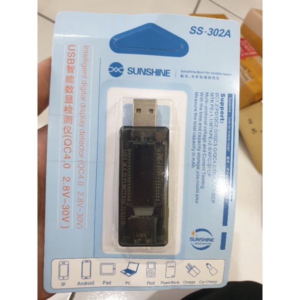 usb voltage amper meter detektor sunshine ss 302a new