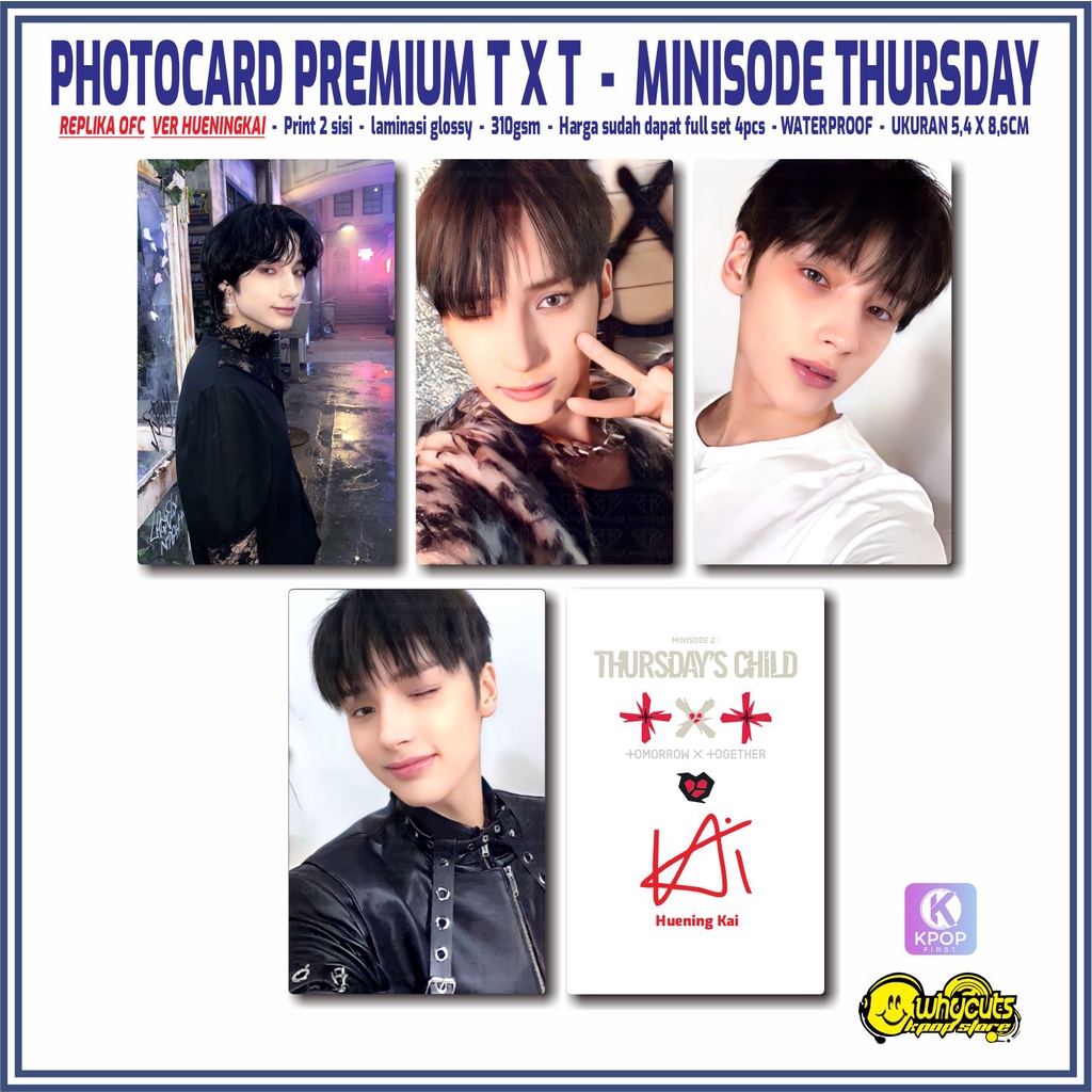 Photocard Set Replika Premium T X T Minisode Thursday / print 2 sisi glossy / anti air / 4pcs