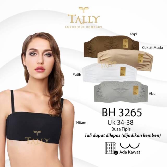 BH BRA KEMBEN 3265 TALLY POLOS CUP BUSA TIPIS ADA KAWAT BUAT NGANGKAT | KAIT 3 - tali bisa di lepas - PALING LARIS - SIZE 34 36 38 - ARA98 STORE