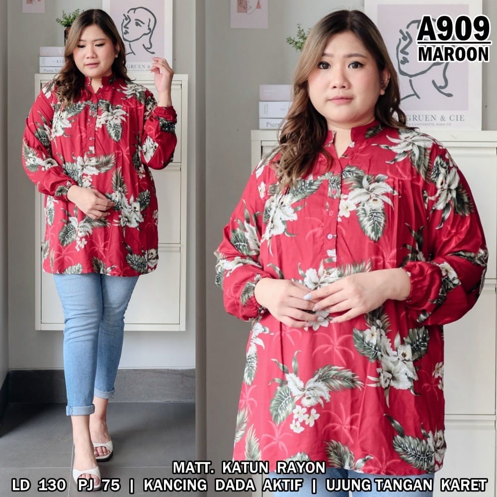 BLOUSE JUMBO SINDI / ATASAN BLOUSE BIG SIZE WANITA BAHAN KATUN RAYON