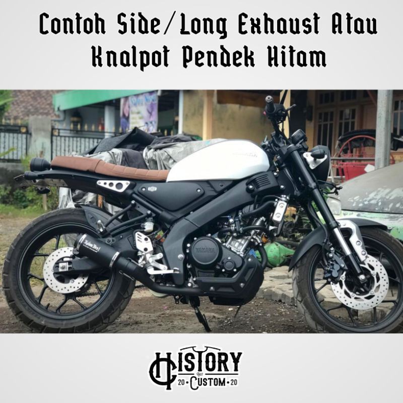 KNALPOT XSR 155 Hitam - Knalpot XSR 155 - Knalpot Yamaha XSR 155 - Knalpot Yamaha XSR - XSR 155 - XS