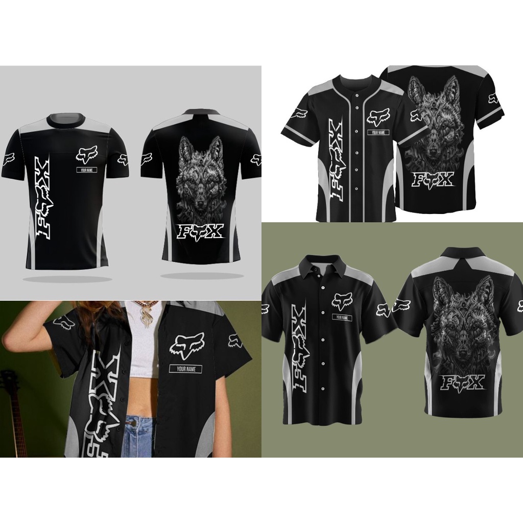 KAOS FOX RACING KEMEJA FOX KEMEJA RACING KAOS RACING BASEBALL FOX art 2 PRINTING SUBLIME