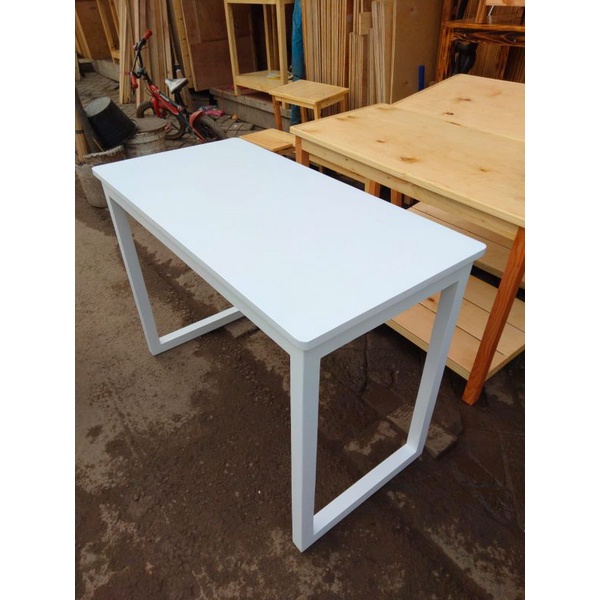 meja putih jati belanda 100x50x70cm