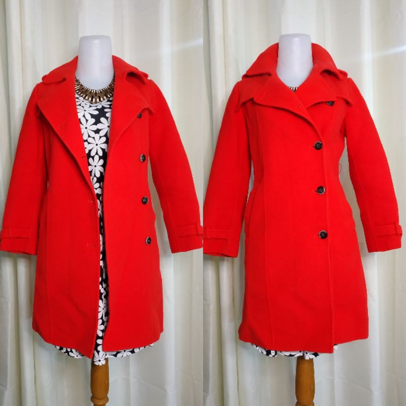 LD 92 - Coat Wool - Merah Pepaya / Cabai "Sa Fille"