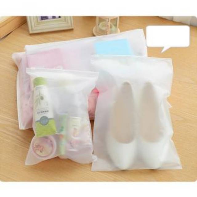 ( JENIS TEBEL ) Plastik Klip organizer / Pouch Anti air / Kantong  KEDAP Travel Serbaguna Waterproof 1 pcs Plastik Pouch Organizer 1pc Transparan Kantung Anti Air Praktis Klip / Zipper lock / zipper storage bag / zipper travel pouch / travel pouch serbagu