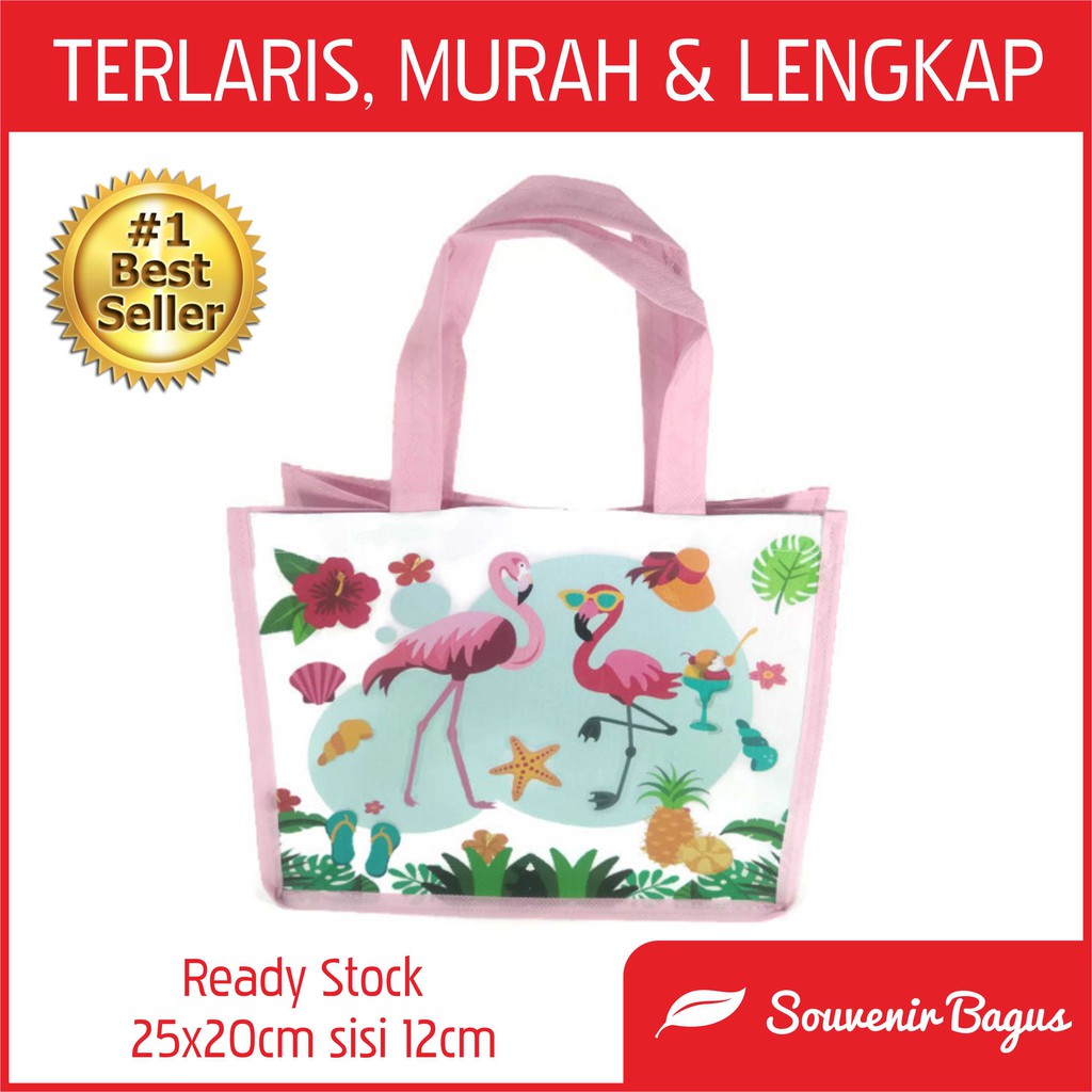 Tas Ultah Flamingo Animal Tas Souvenir Ulang Tahun Flamingo Bangau Summer Hawaii Terlaris Termurah