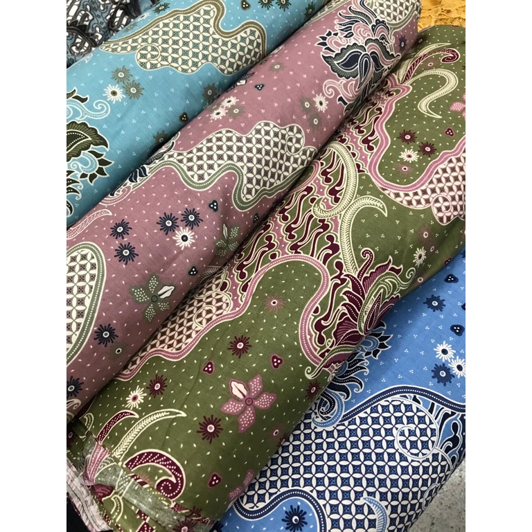 Kain Batik Meteran Pekalongan Bahan Katun Premium Jumputan Seragam Wisuda Sarimbit Kondangan Wanita Pria