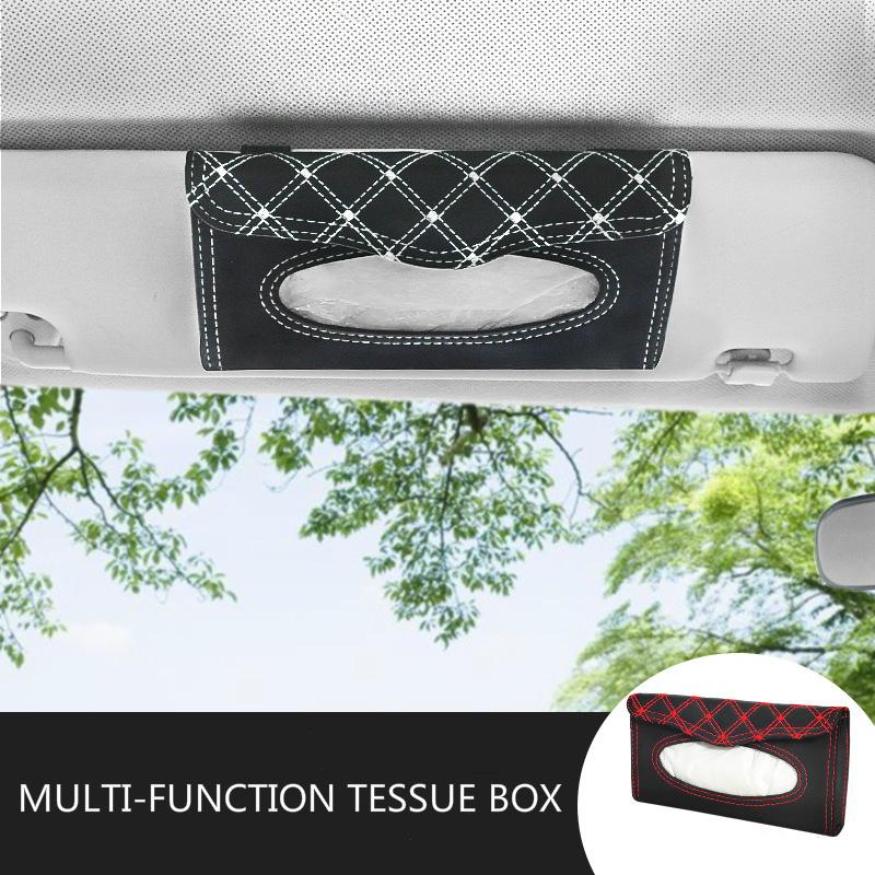 Wine Red Car Decoration Accessories Set Seat Belt Cover Set Kulit Kotak Tisu Mobil Gear Penutup Rem Tangan Armrest Pad Headrest Cushions Pillow Set