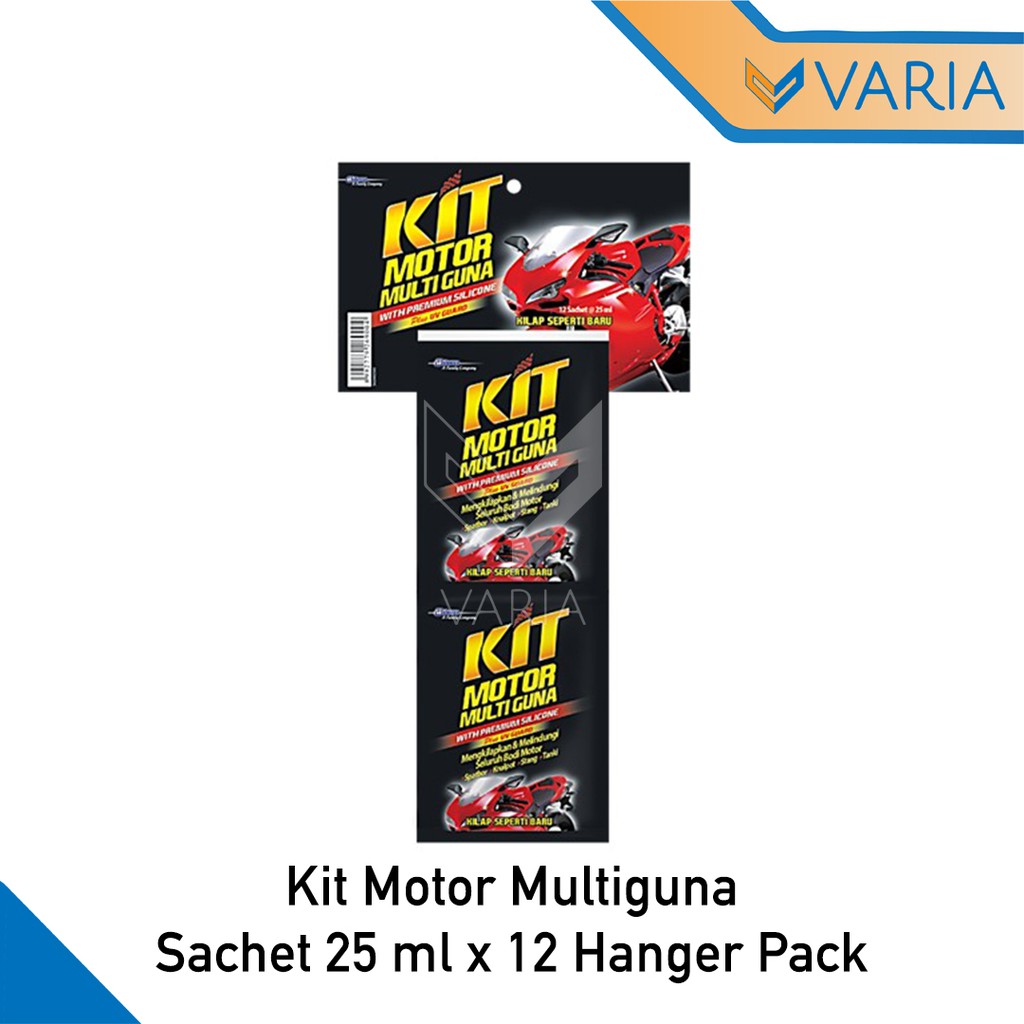 Kit Motor Multiguna Pengkilap Poles Cair Sachet 25 ml x 12 Hanger Pack