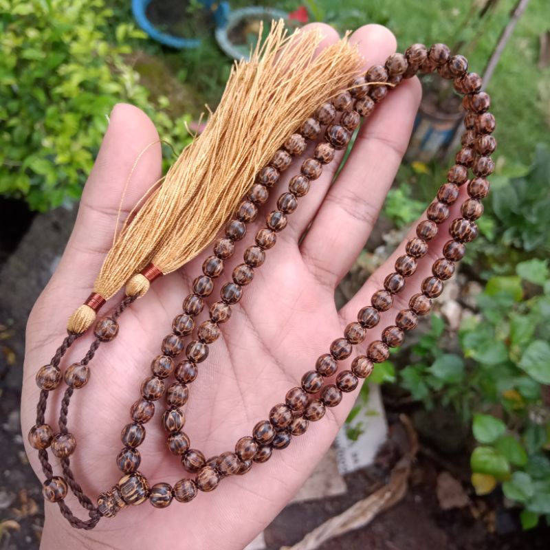 Tasbih Kayu Liwung Macan Size 6mm Isi 99 Butir Dan 108 Butir ORIGINAL!!!