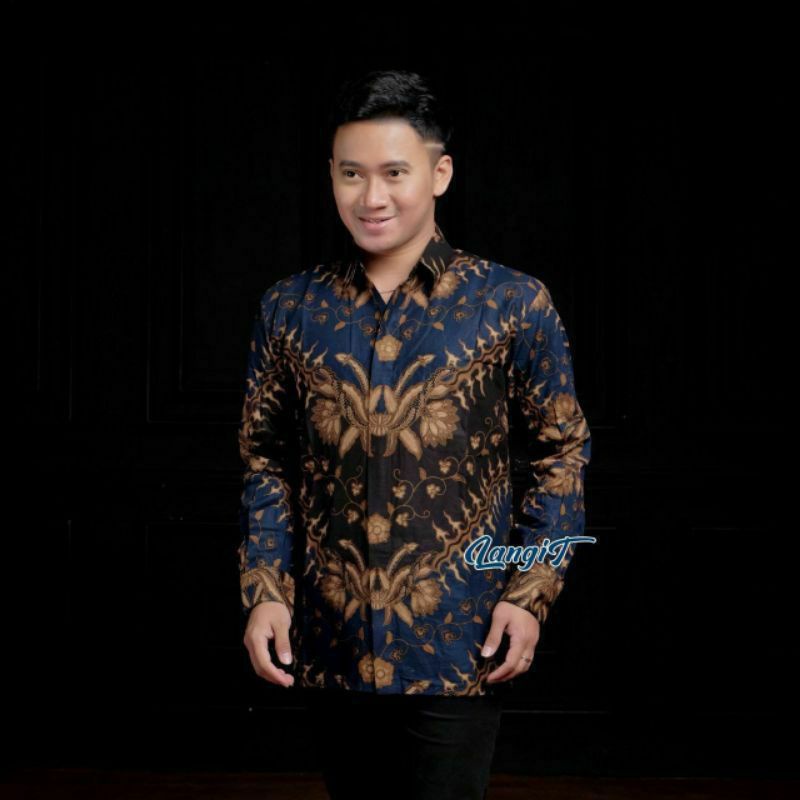 (COD) PROMO BATIK PRIA SIZE M L XL XXL BSWART BATIK HRBO26 Hem panjang padi-9