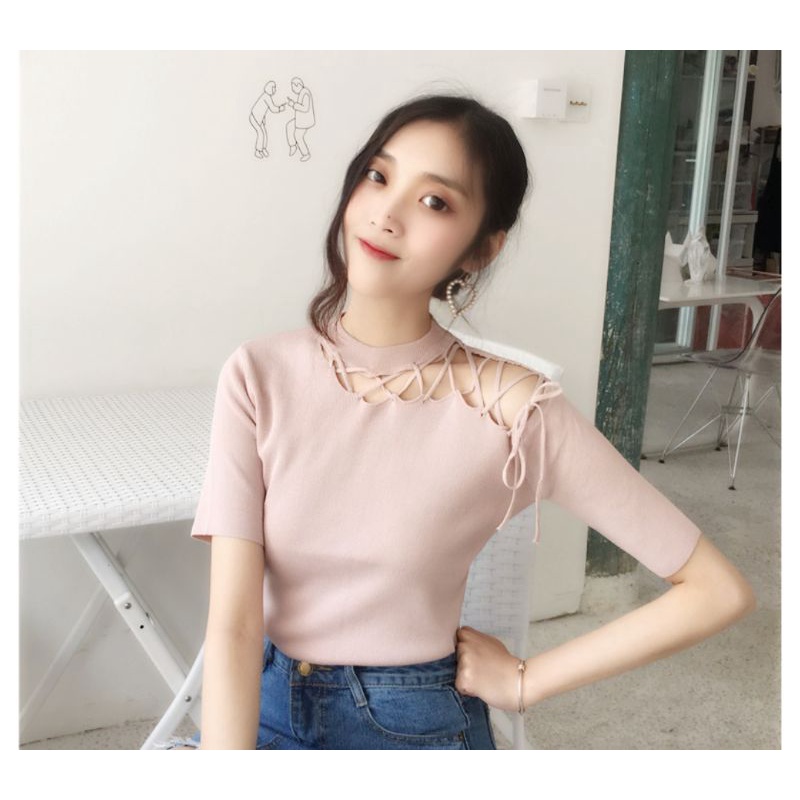 Top Atasan Wanita Blouse Wanita Model Modis Atasan Unik Bahan Katun