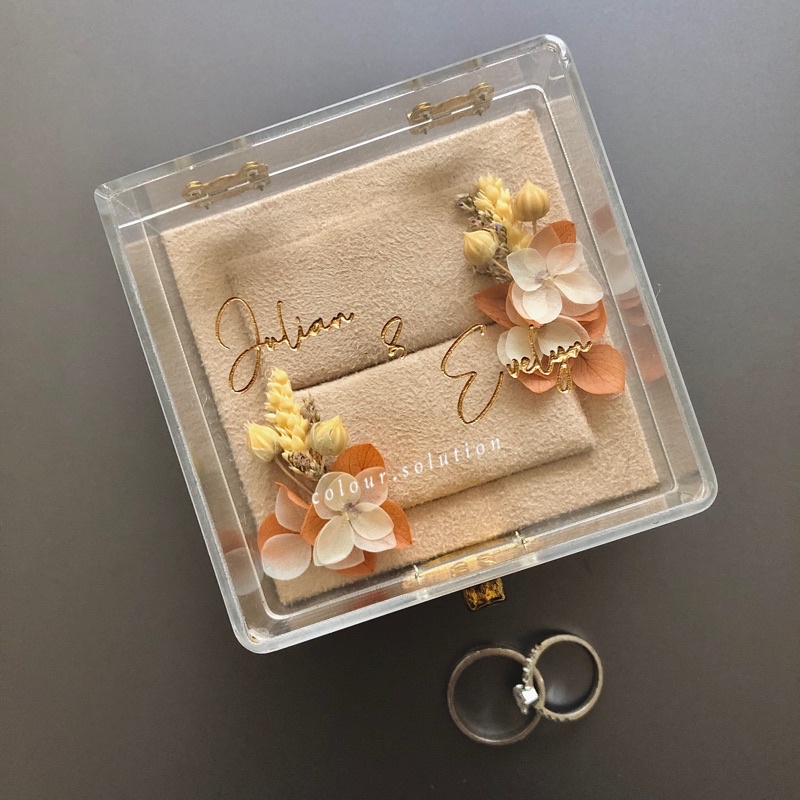 Elgan RingBox Suede |Ringbox Rustic | Ring Box Suede | Kotak Perhiasan | Kotak Cincin | Ring Box Acr