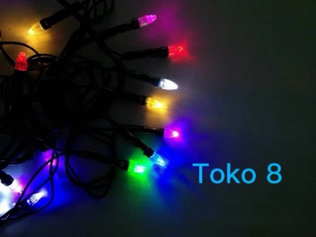 Lampu tumblr/lampu natal led/tumblr light/tumblr led 7warna lancip/roket/Kabel Hitam