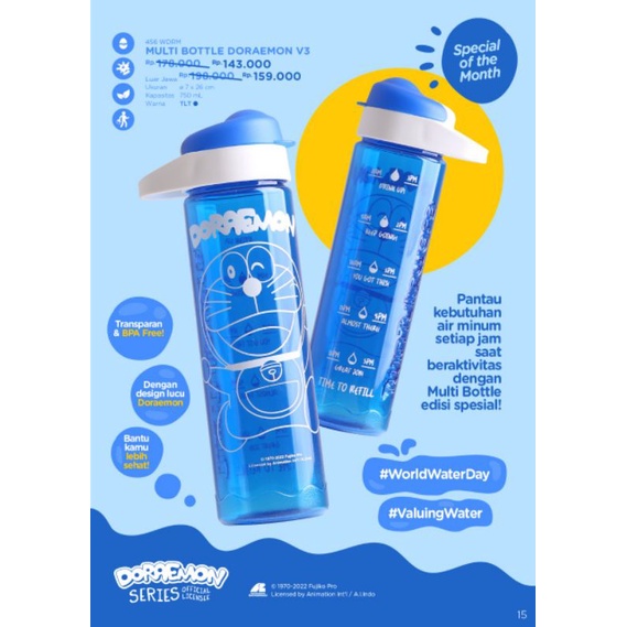 MULTI BOTTLE DORAEMON TWIN TULIPWARE