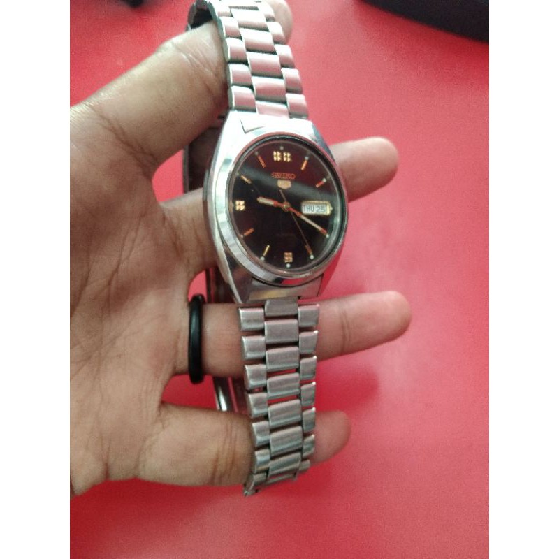 Seiko 5 Automatic Japan 7s26a Black Dial Case Transparant Second