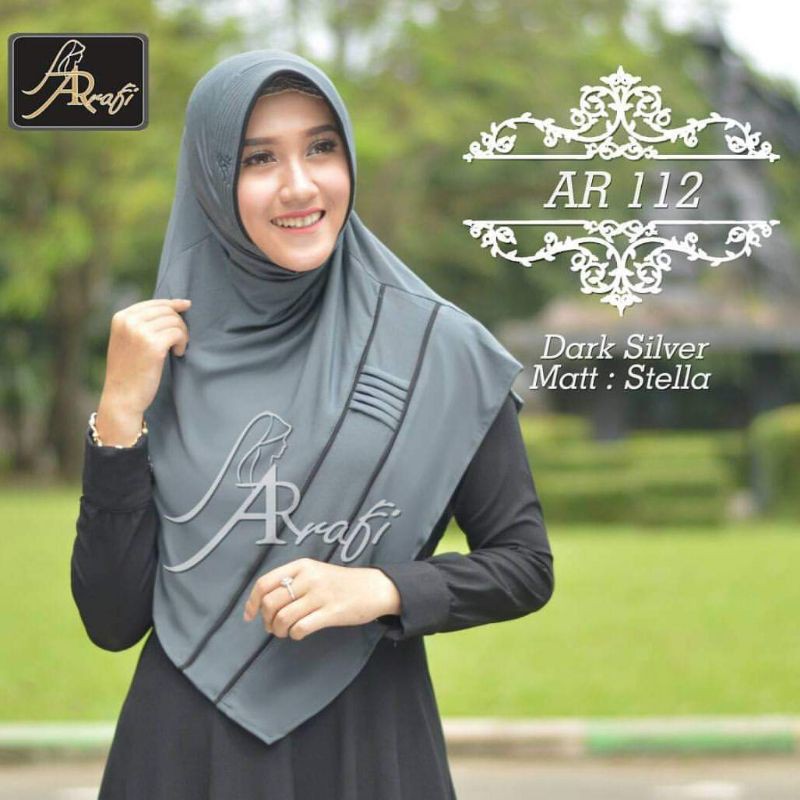 Hijab arrafi AR 112 hijab instan || INAYAHHIJAB-Darksilver