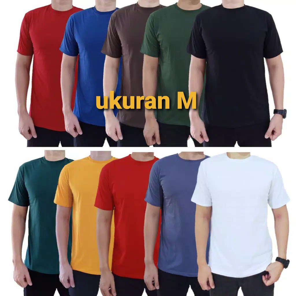 KAOS POLOS PRIA LENGAN PENDEK BAJU PRIA LENGAN PENDEK BAHAN BABYTERRY UKURAN S-M-L-XL