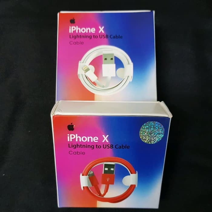 KABEL DATA IPHONE X TYPE LIGHTNING  charger iphone x  Putih
