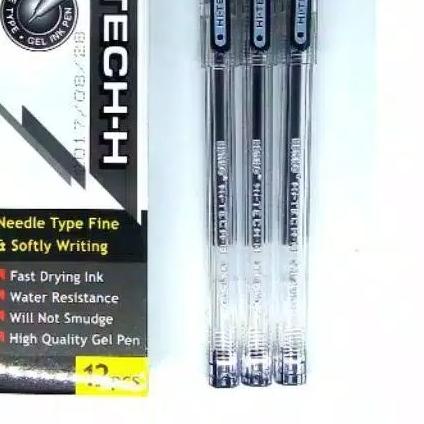 

✧ KENKO HITECH HI TECH 0.28 PULPEN PEN GEL - Hitam - Hitam ❅