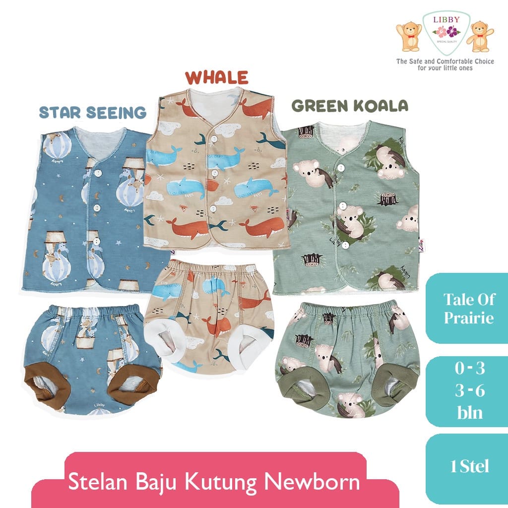 Libby Stelan Baju Kutung Celana Pop - Tale Of Prairie Series ( Isi 3 Pcs )