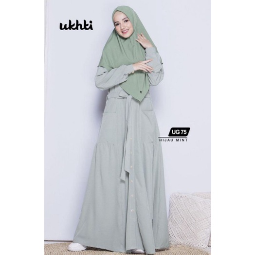 Dress muslimah busui kantung depan ukhti ug75