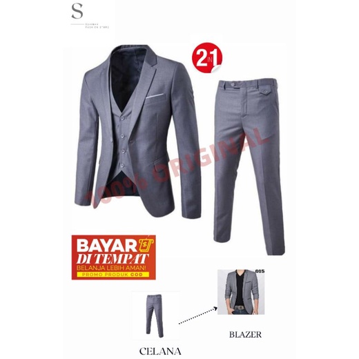 SETELAN BLAZER PRIA//SETELAN BLAZER FORMAL BAJU DAN CELANA //BLAZER NIKAH