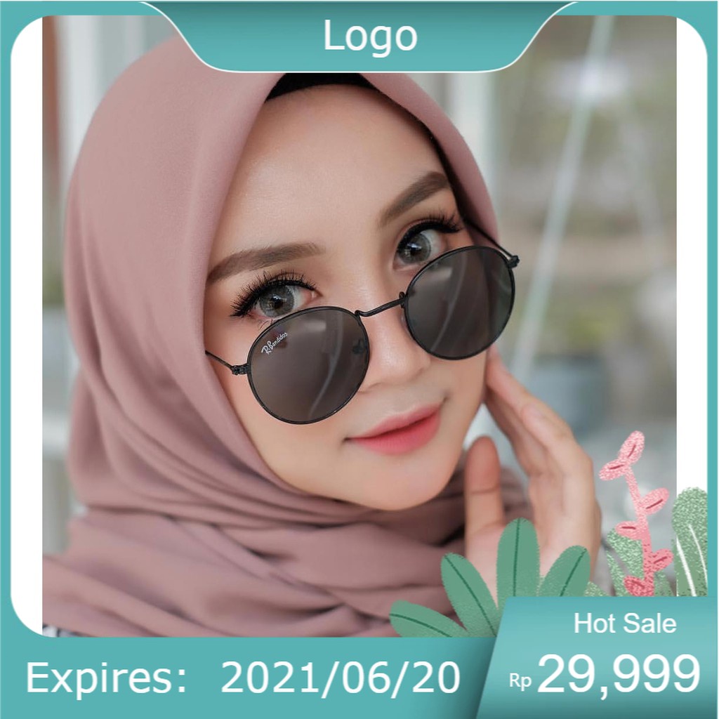 grosir murah meriah/oppung store/ Kacamata Hitam Fashion Hijab Wanita - Kacamata Oval Hits Selebriet